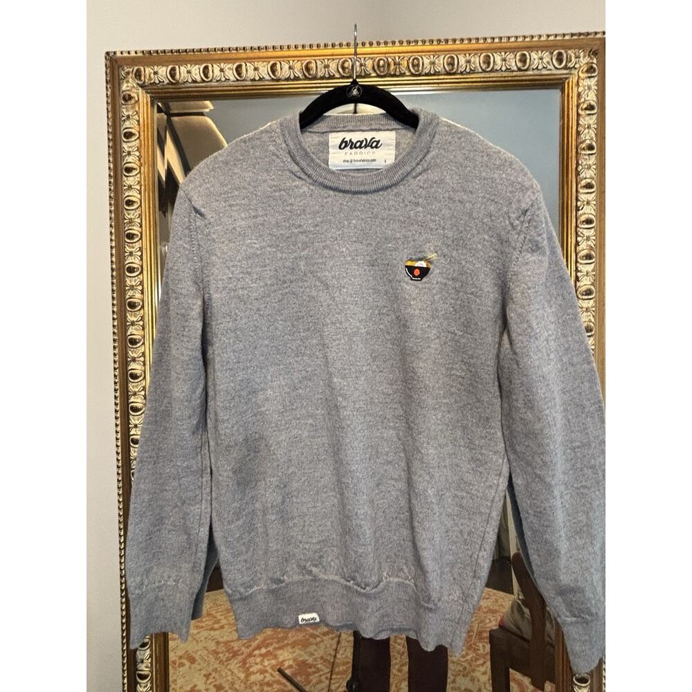 Brava Fabrics. Gray Sweater, Women, L, Ramen